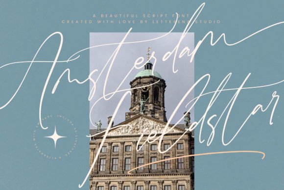 Amsterdam Fieldstar: A Luxury Script Font for Editorial Design