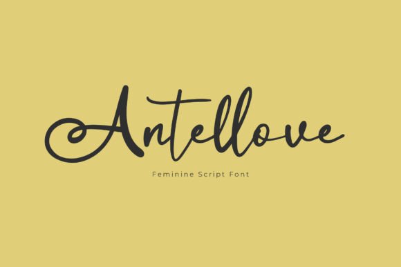 Antellove: A Feminine Script Typeface for Editorial Design