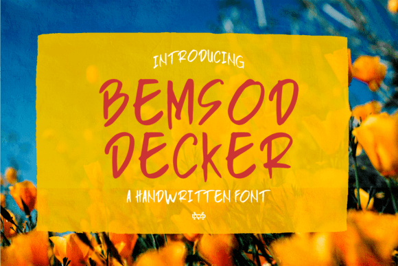 Bemsod Decker: A Handwritten Script Font for Editorial Design