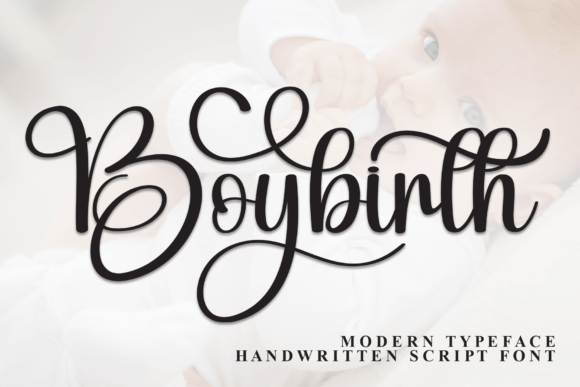 Boybirth: A Stylish Handwritten Script Font for Elegant Craft Projects
