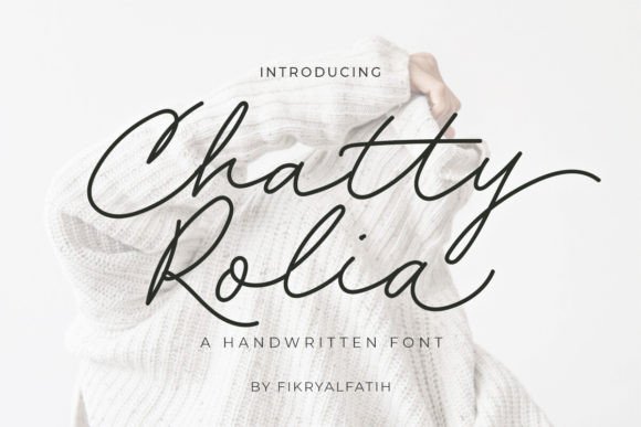 Chatty Rolia: A Handwritten Script Font for Editorial Design