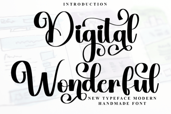 Digital Wonderful: A Handwritten Script Font for Warm Brand Identities
