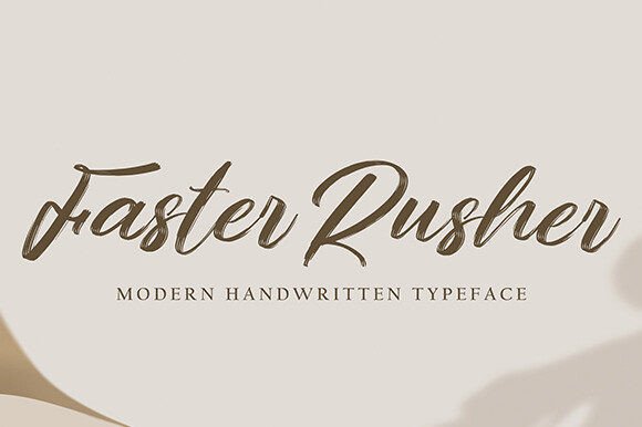 Faster Rusher: A Script Font for Dynamic Brand Identity