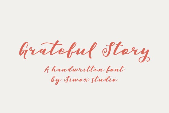 Grateful Story: A Handwritten Script Font for Authentic Brand Identity