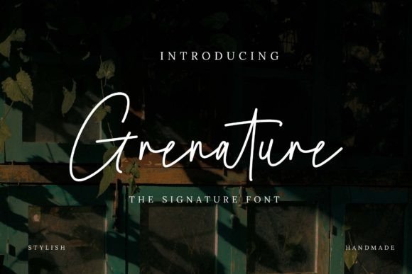 Grenature: A Handwritten Script Font for Elegant Editorial Design