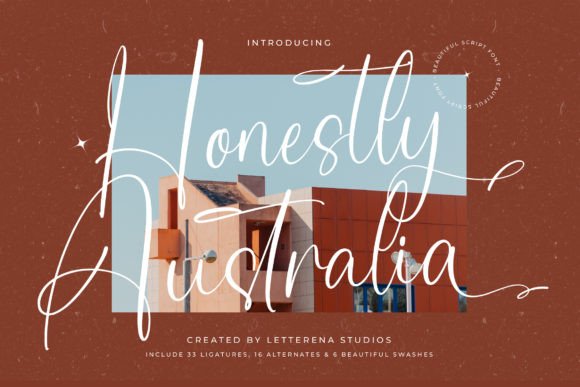 Honestly Australia: A Luxury Script Font for Editorial Design