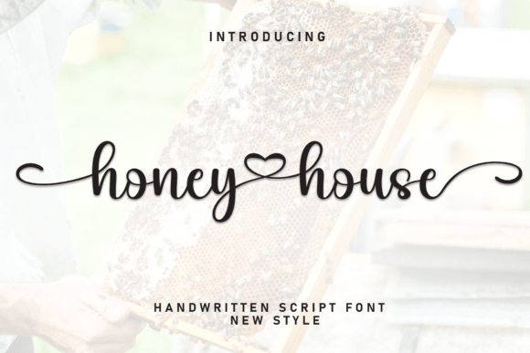 Honey House: A Handwritten Script Font for Editorial Elegance