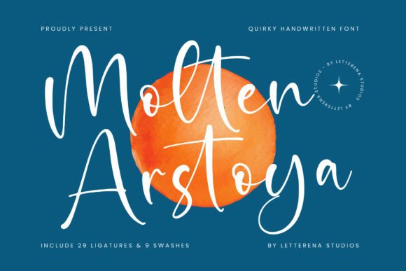 Molten Arstoya: A Quirky Script Font for Editorial Branding