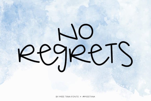 No Regrets: A Playful Script Font for Editorial Design
