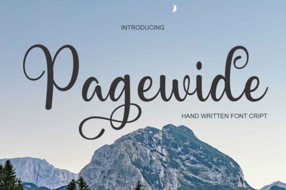 Pagewide: A Stylish Handwritten Script Font for Elegant Branding