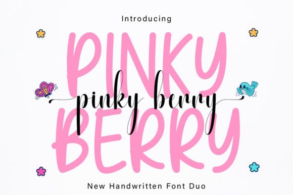Pinky Berry Duo: A Romantic Script Font for Editorial Design