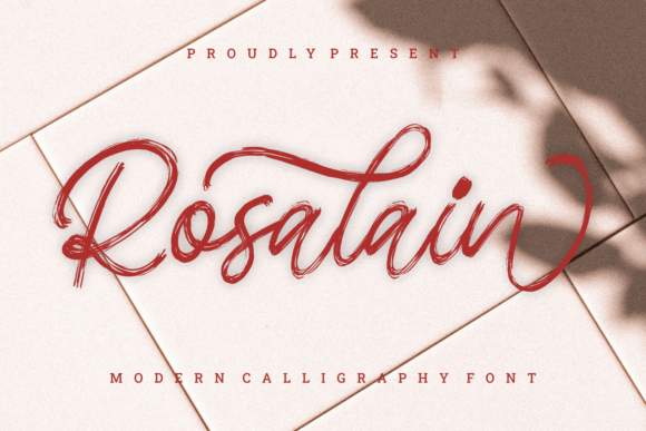 Rosalain: A Dry Brush Script for Editorial Design