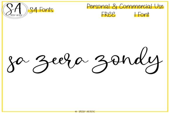 Sa Zeera Zondy: A Handwritten Typeface for Editorial Design
