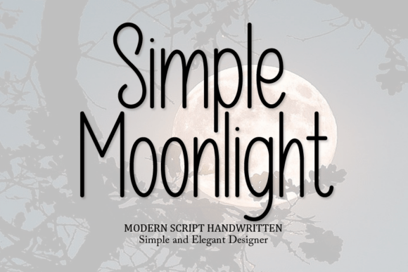 Simple Moonlight: A Refined Script Font for Editorial Design