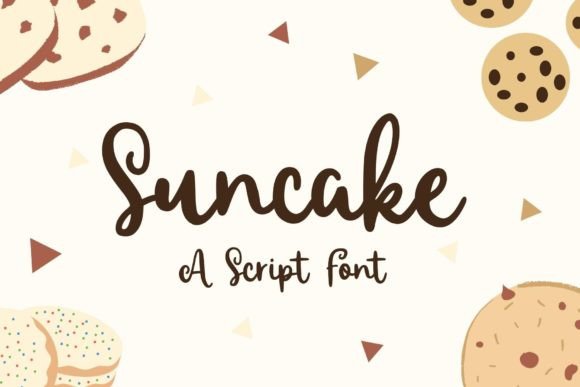 Suncake Typeface: Playful Script for Handmade Branding