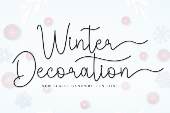 Winter Decoration Typeface: Elevating Editorial Design with Elegant Script